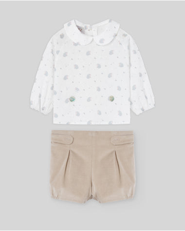 CONJUNTO NIÑO BLUSA Y PANTALON "ERIZOS"