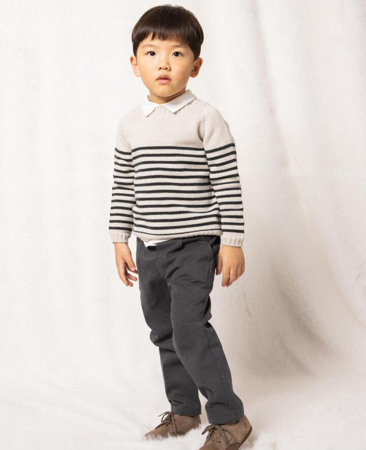 JERSEY COLOR HUESO CON RAYAS LANA MERINO