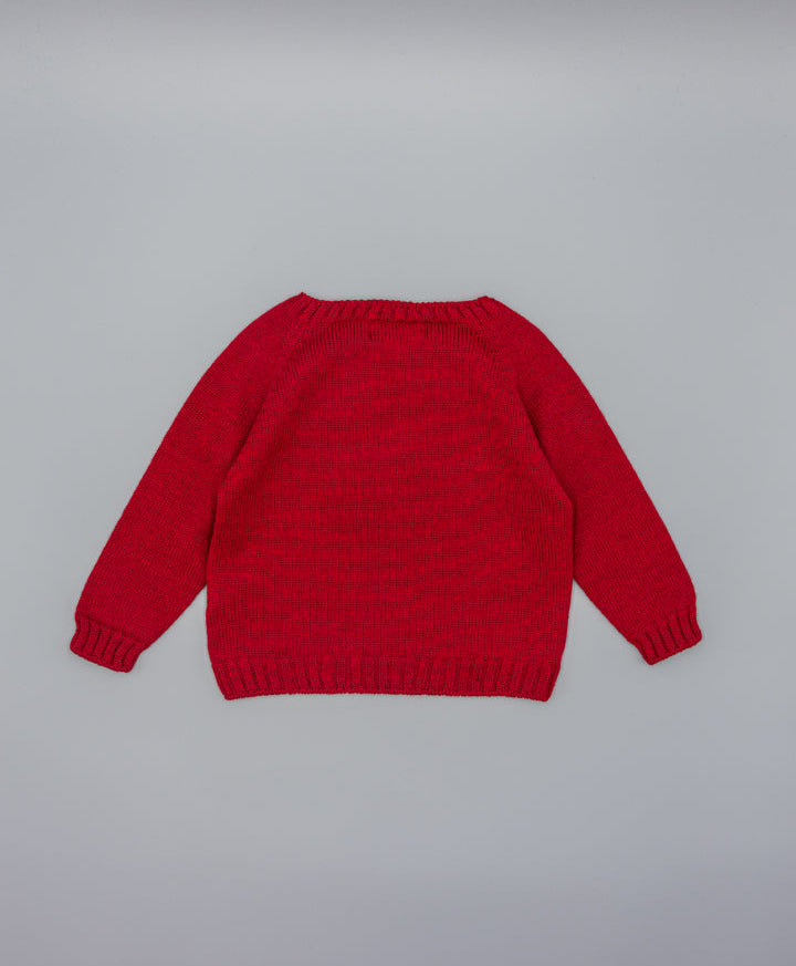 JERSEY ROJO DE PUNTO CON CAMIÓN