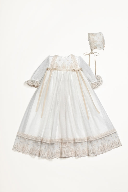 FALDÓN LARGO CON CAPOTA Y CUBREPAÑAL