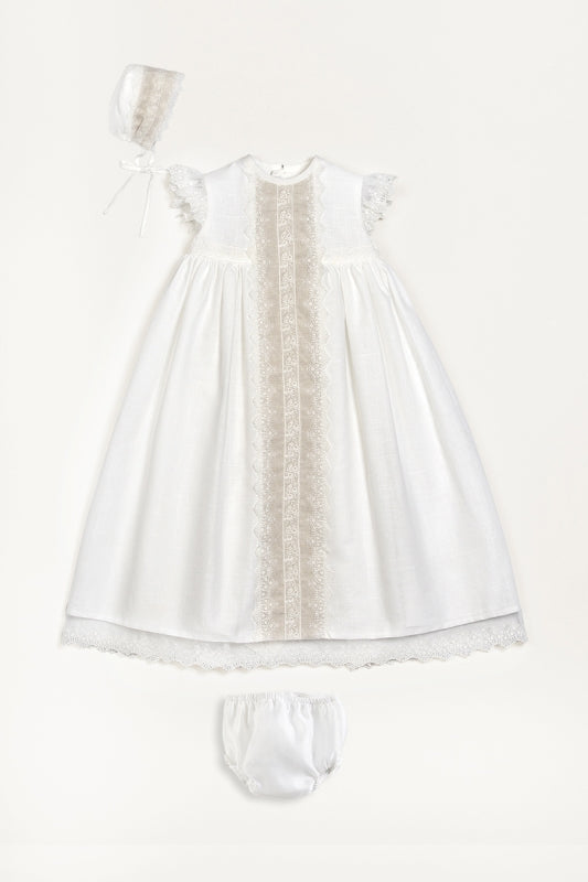 FALDON BAUTIZO CON CAPOTA Y CUBREPAÑAL