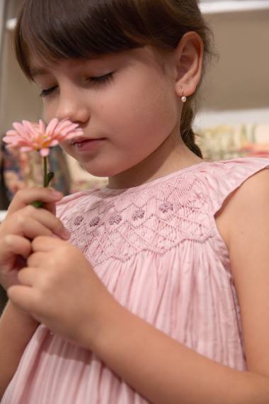 Hand-embroidered cotton dress