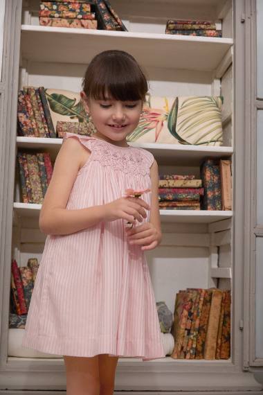 Hand-embroidered cotton dress
