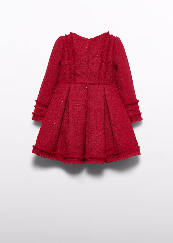 Vestido fiesta tweed lentejuelas niña- ABEL&LULA