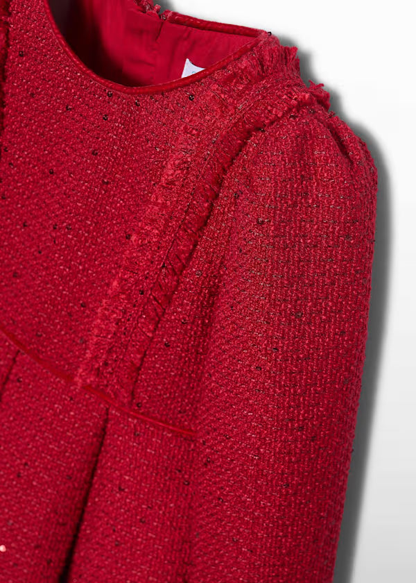 Vestido fiesta tweed lentejuelas niña- ABEL&LULA